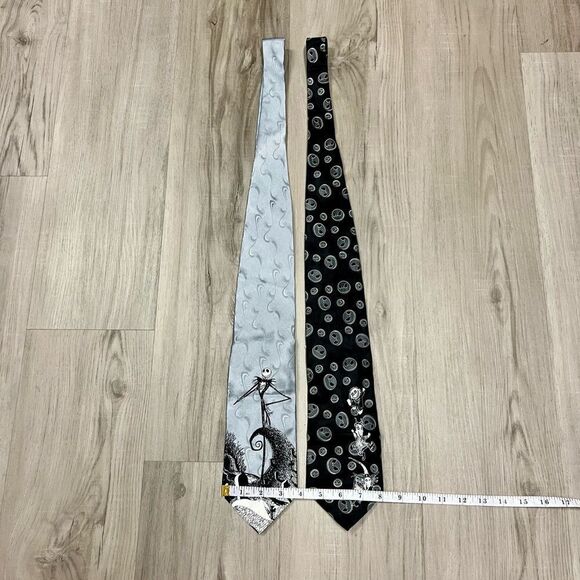 Set Vintage Nightmare Before Christmas collectible silk ties Glow in the dark - Picture 5 of 12
